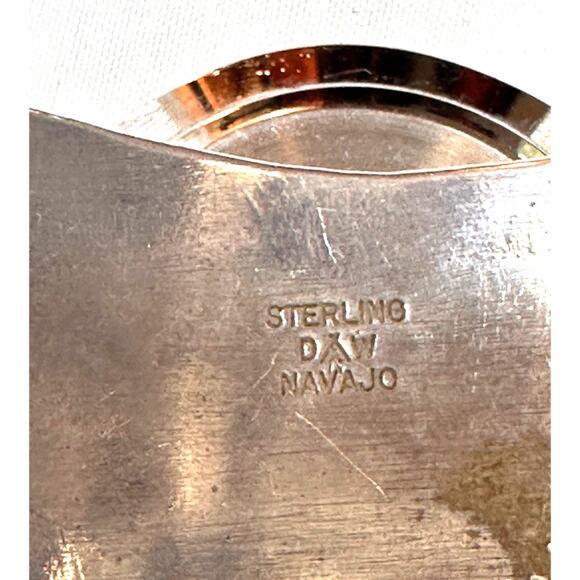 NAVAJO Sterling Silver Watch Bracelet Marked Native by Daniel Wood Heavy - Picture 6 of 12